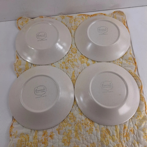 6 Vintage Franciscan Hacienda Gold Beige Speckled Saucers - 6 3/8" - Picture 8 of 8